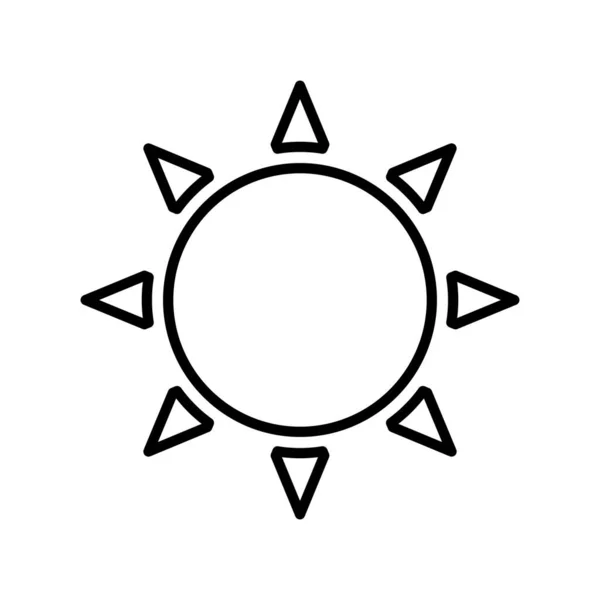 Güneş Vektörü Satırı Simge Tasarımı