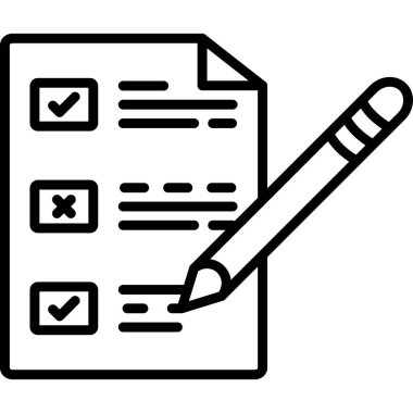 Checklist Vector Line Icon Desig