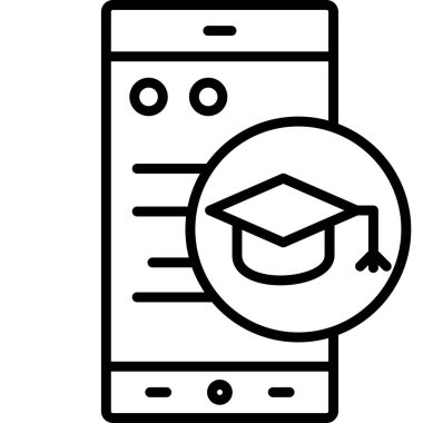 Online Learning Vector Line Icon Desig