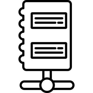 Databas Vector Line Icon Desig