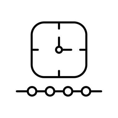 Zaman Vektörü Satır Simgesi Tasarımı