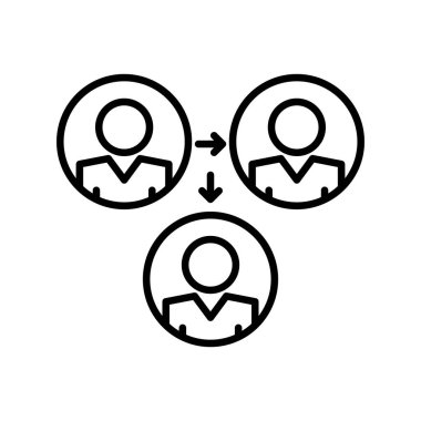 Teamwork Vector Line Icon Desig