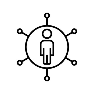 Team Leader Vector Line Icon Desig