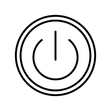 Start Button Vector Line Icon Desig