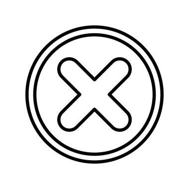 Vektör Satır Simgesi Tasarımı İptal Et