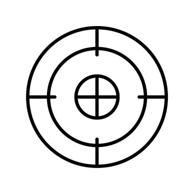 Hedef Vektör Satır Simgesi Tasarımı
