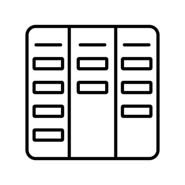 Kanban Vector Line Icon Desig