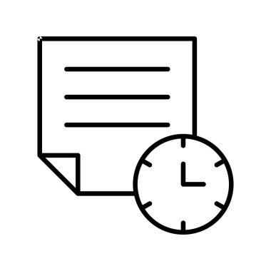 Zaman Vektörü Satır Simgesi Tasarımı