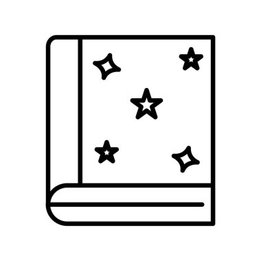 Magic book Vector Line Icon Desig
