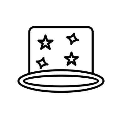 Magic hat Vector Line Icon Desig