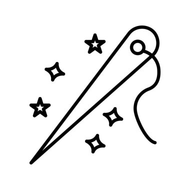 Needle Vector Line Icon Desig