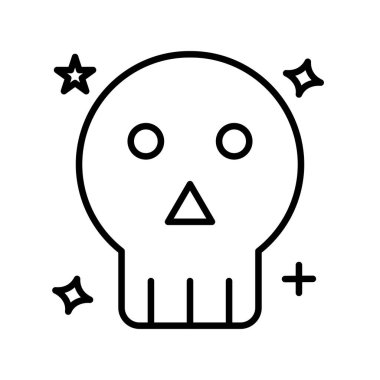 Kurukafa Vektör Satırı Simge Tasarımı