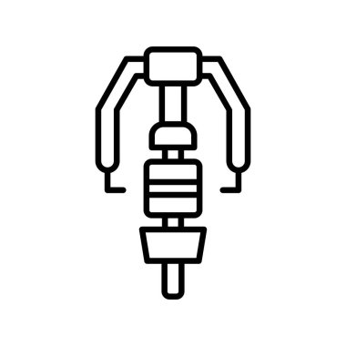 Chest press Vector Line Icon Desig