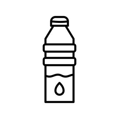 Su Şişesi Vektör Satırı Simge Tasarımı