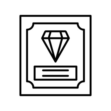 Certificate Vector Line Icon Desig