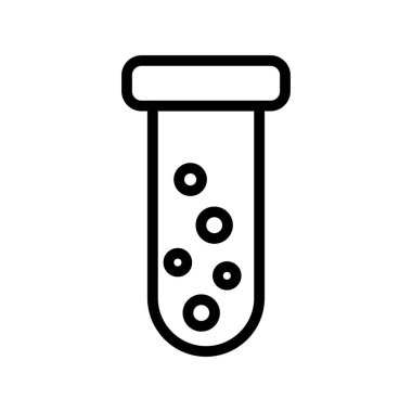 Test Tüpü Vektör Satırı Simge Tasarımı