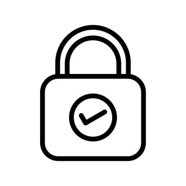 Vektör Satır Simgesi Tasarımı Kilitle