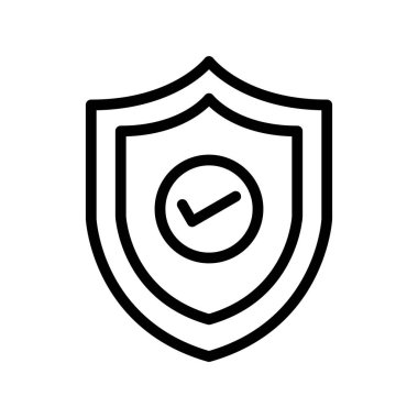 Koruma Vektörü Satırı Simge Tasarımı