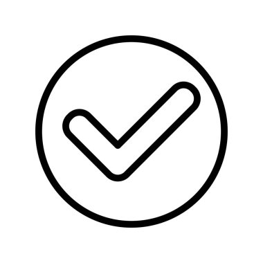 tick Vector Line Icon Desig