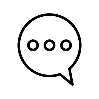 Sohbet Vektör Satırı Simge Tasarımı