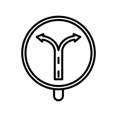 Crossroad Vektör Satır Simgesi Tasarımı