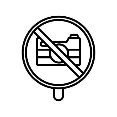 Kamera Vektör Satırı Simge Tasarımı Yok