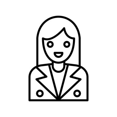 Moda Tasarımcısı Vektör Satır Simgesi Tasarımı