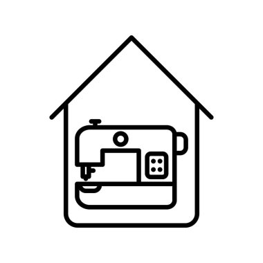 Çalışma Dükkanı Vektör Satırı Simge Tasarımı