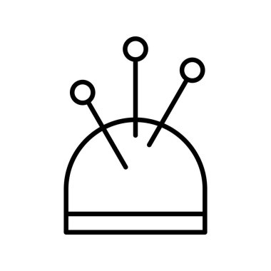 İğnelik Vektör Satırı Simge Tasarımı