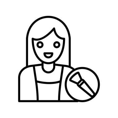  Mackup Sanatçısı Vektör Satırı Simge Tasarımı