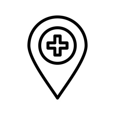 Konum Vektör Satırı Simge Tasarımı