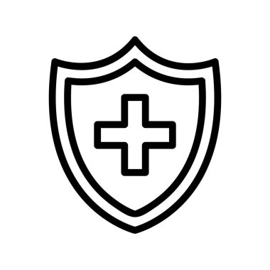 Kalkan Vektör Satırı Simge Tasarımı