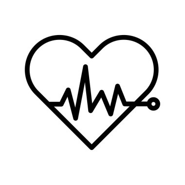 Nabız Vektör Satırı Simge Tasarımı