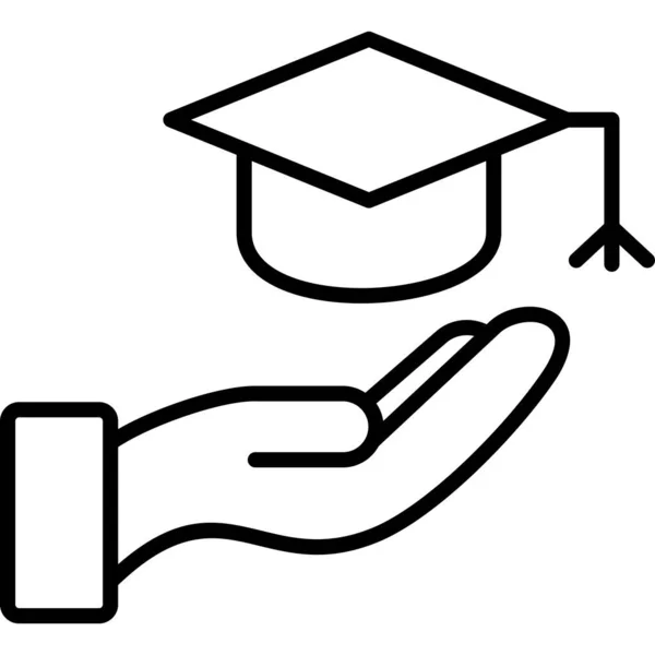 Education Vector Line Icon Desig — Image vectorielle