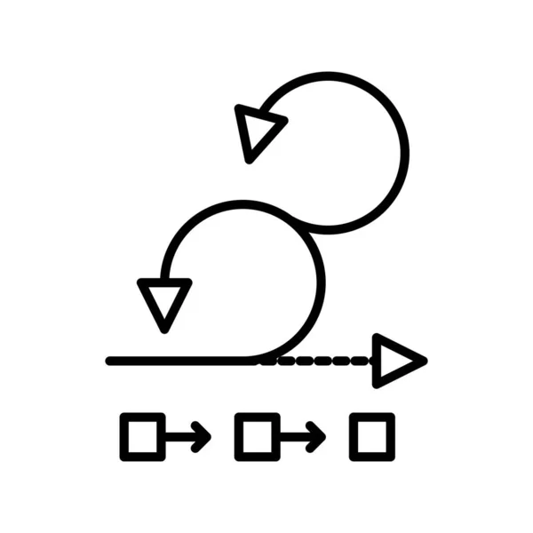 Scrum矢量线Icon设计 — 图库矢量图片