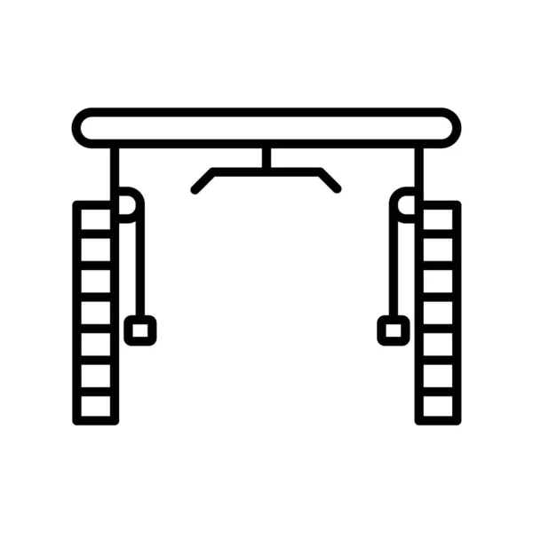 Cable Crossover Vector Line Icon Desig — Vector de stock
