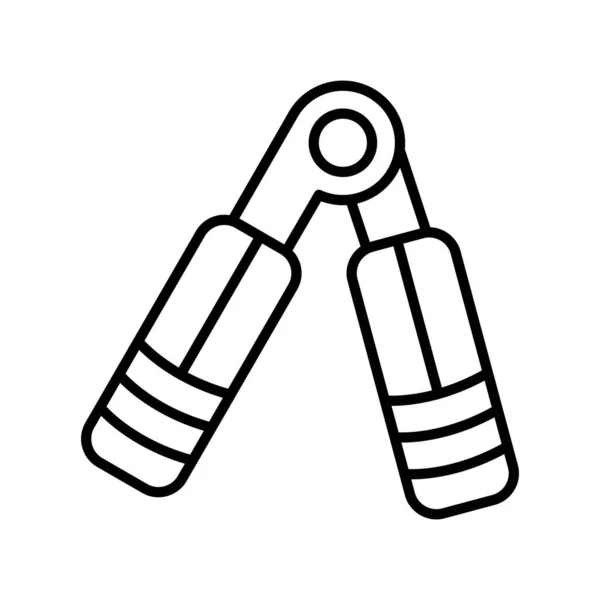 Hand Grip Vector Line Icon Desig — Vetor de Stock