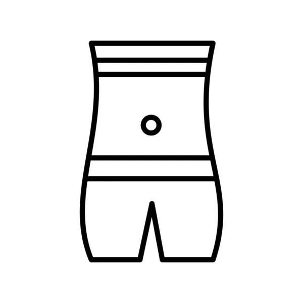 Waist Vector Line Icon Desig — Vetor de Stock