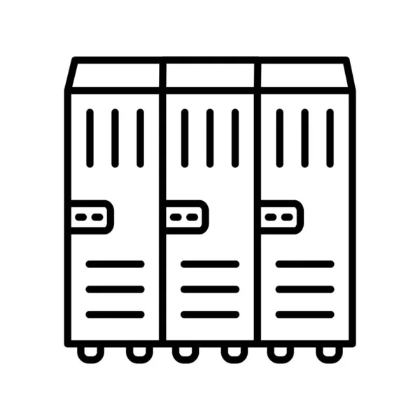 Lockers Vector Line Icon Desig —  Vetores de Stock