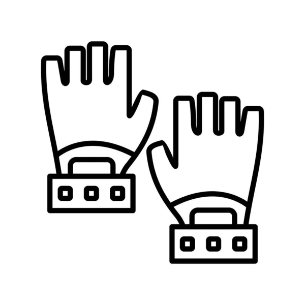 Gloves Vector Line Icon Desig — Stock Vector