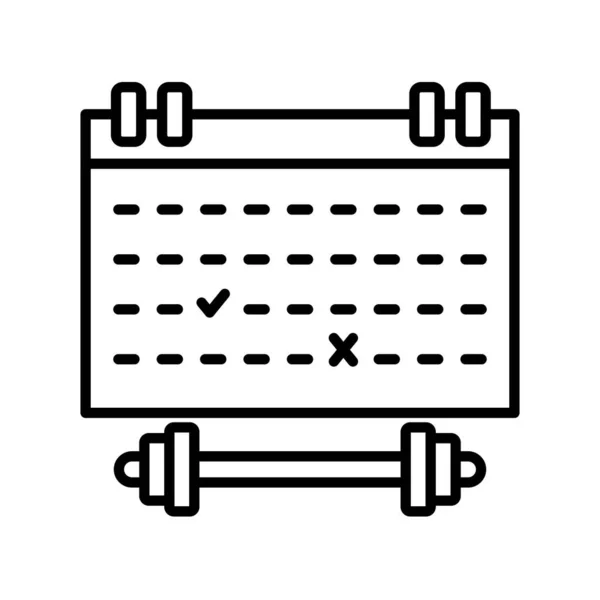 Horaire Ligne Vectorielle Icône Desig — Image vectorielle