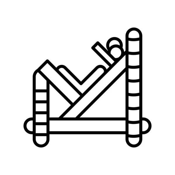 Máquina Gimnasio Vector Line Icon Desig — Vector de stock