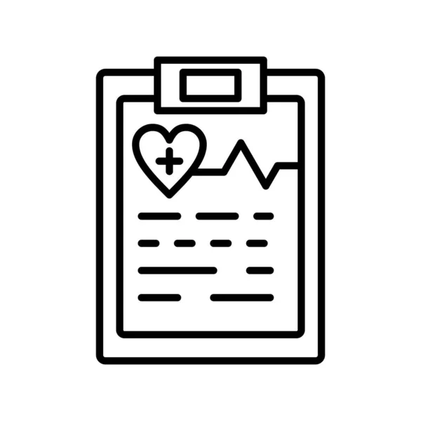 Health Report Vector Line Icon Desig — Stok Vektör