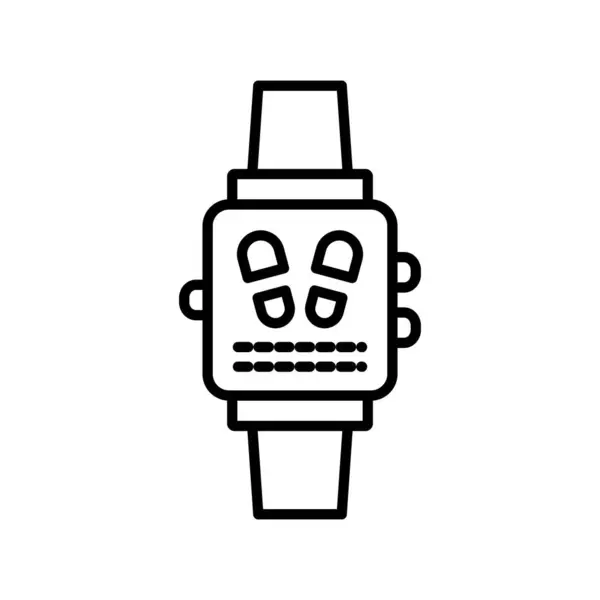 Smartwatch Vector Line Icon Desig —  Vetores de Stock