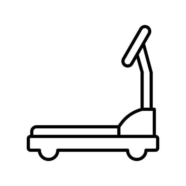 Treadmill Vector Line Icon Desig — Vetor de Stock