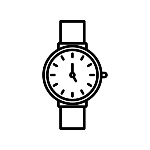 Wristwtch Vectorlijn Icon Desig — Stockvector