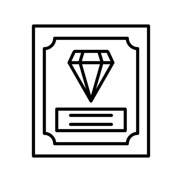 Certificate Vector Line Icon Desig — Stock vektor