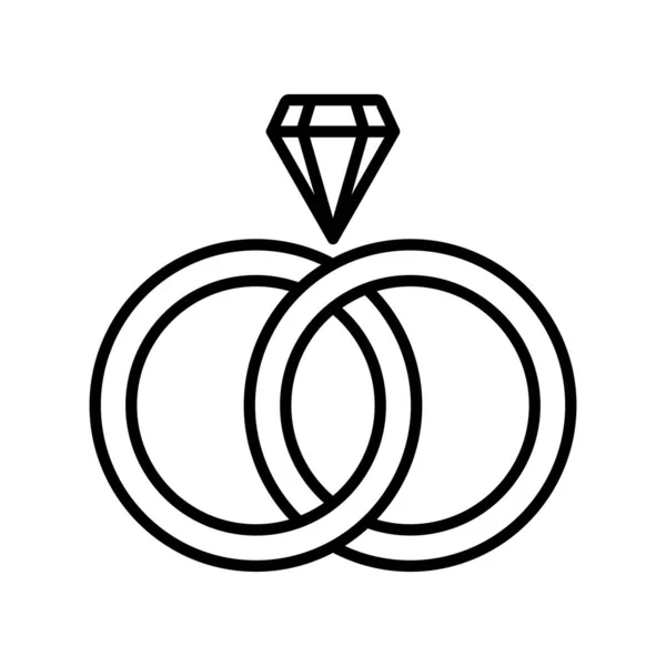 Ring Vector Line Icon Desig — Stock vektor