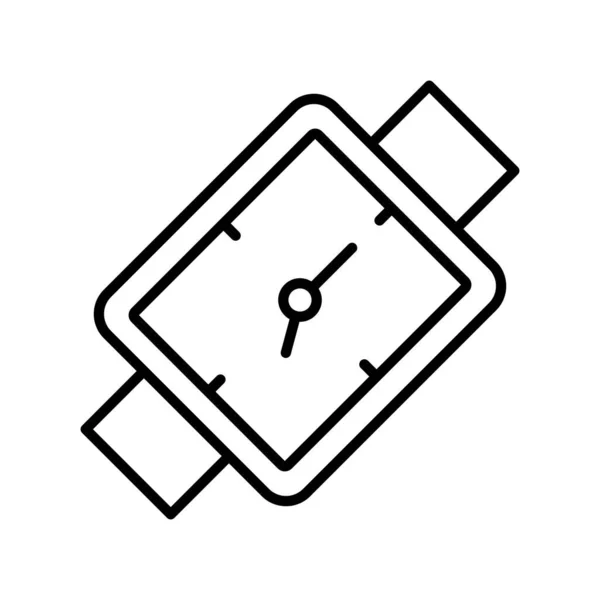Wristwtch Vectorlijn Icon Desig — Stockvector