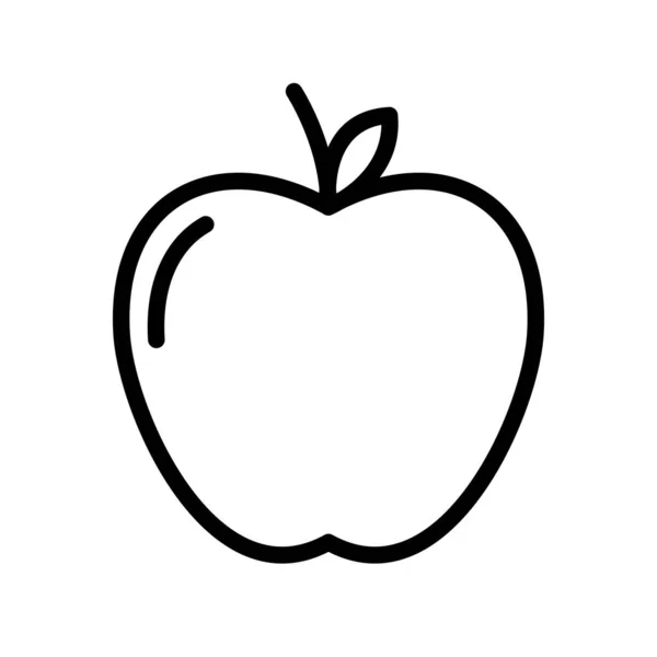 Icono Línea Vectorial Apple Desig — Vector de stock